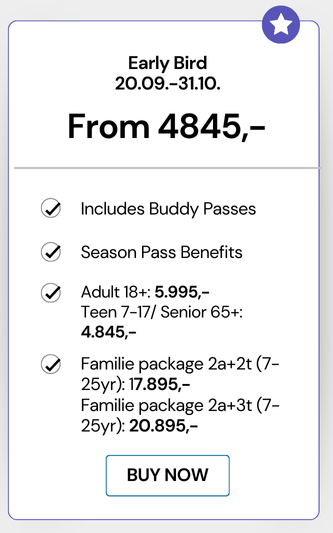 Early birds season pass