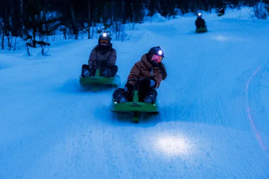 Lift-based night sledding - 2 hours 