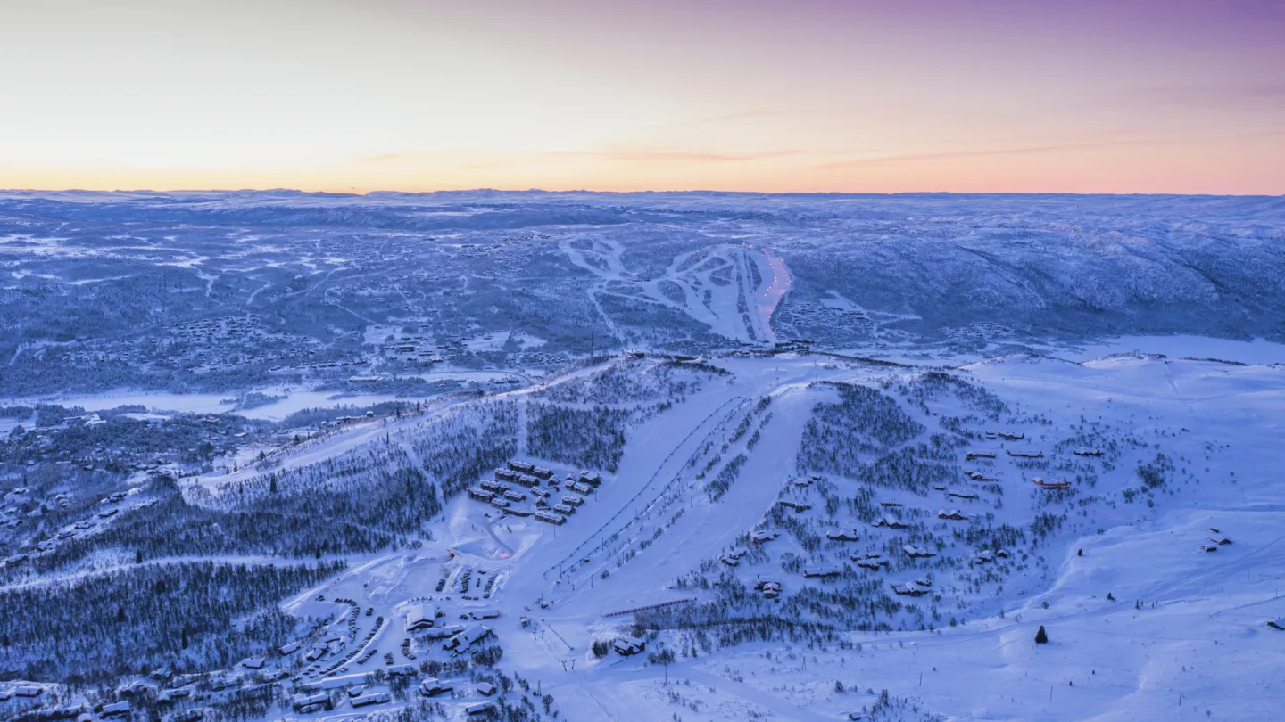 Morgenski i skisenteret på Geilo