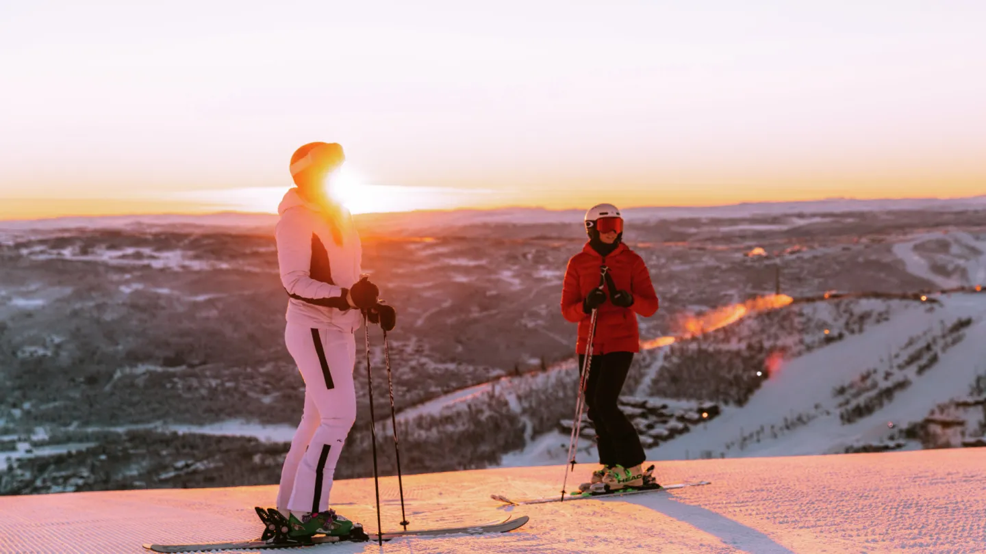 Morgenski i skisenteret på Geilo