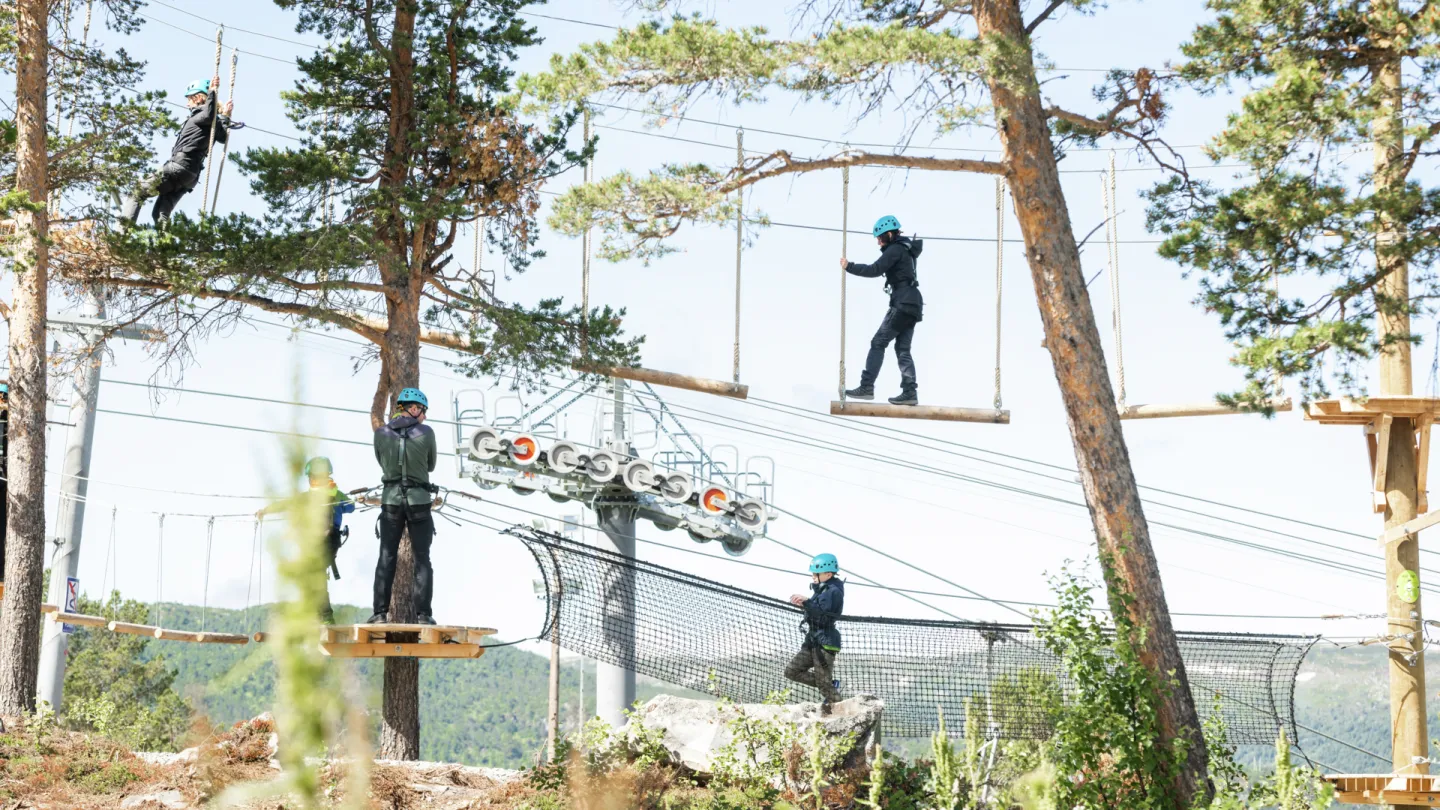 Høyt og lavt klatrepark på Geilo