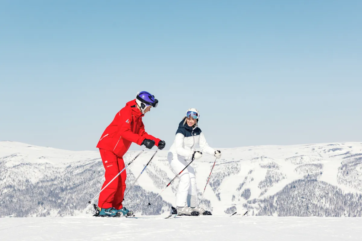 Skiskole i skisenteret på Geilo